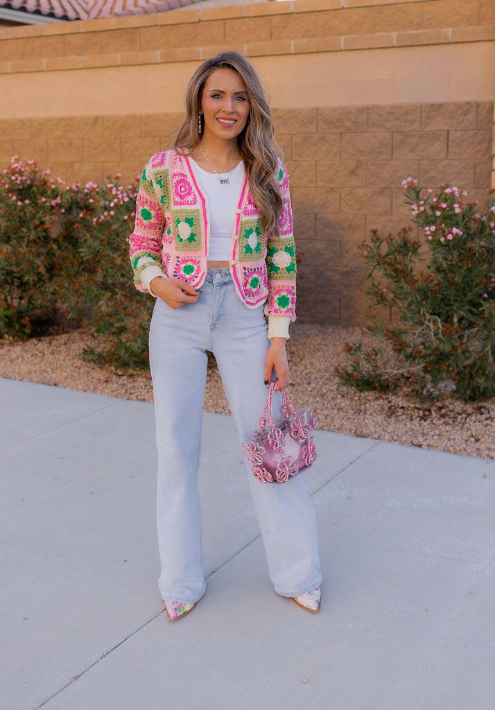 Jade Crochet Lace Cardigan-Cardigans-Krush Kandy, Women's Online Fashion Boutique Located in Phoenix, Arizona (Scottsdale Area)