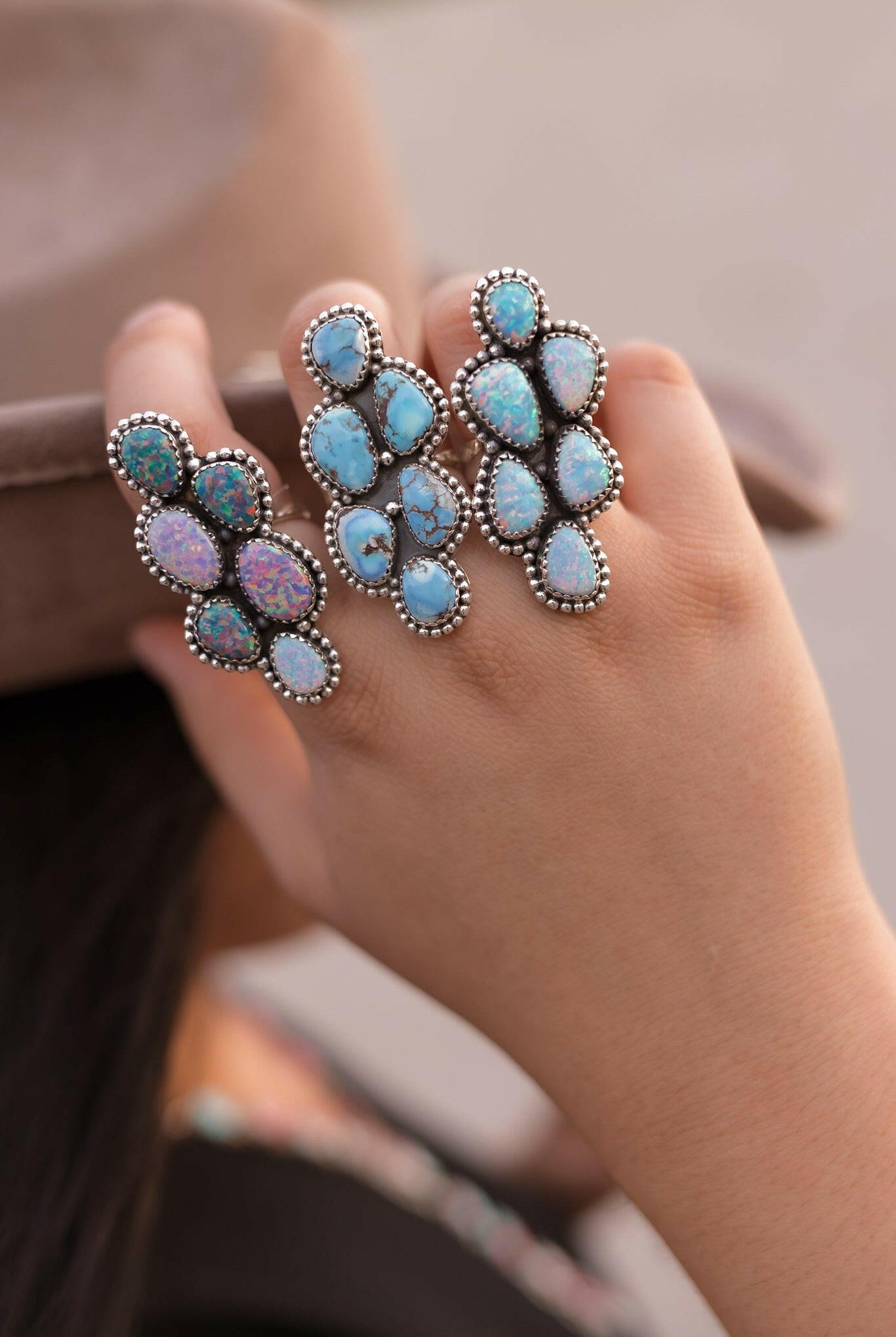 Kristyn's Cluster Crawler Stone Ring-Crawler Rings-Krush Kandy, Women's Online Fashion Boutique Located in Phoenix, Arizona (Scottsdale Area)