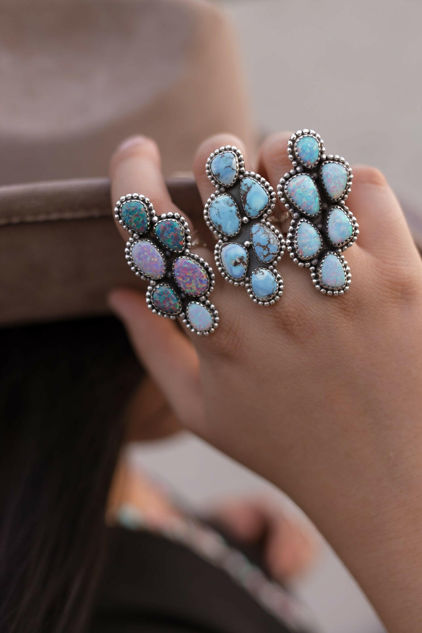 Kristyn's Cluster Crawler Stone Ring-Crawler Rings-Krush Kandy, Women's Online Fashion Boutique Located in Phoenix, Arizona (Scottsdale Area)