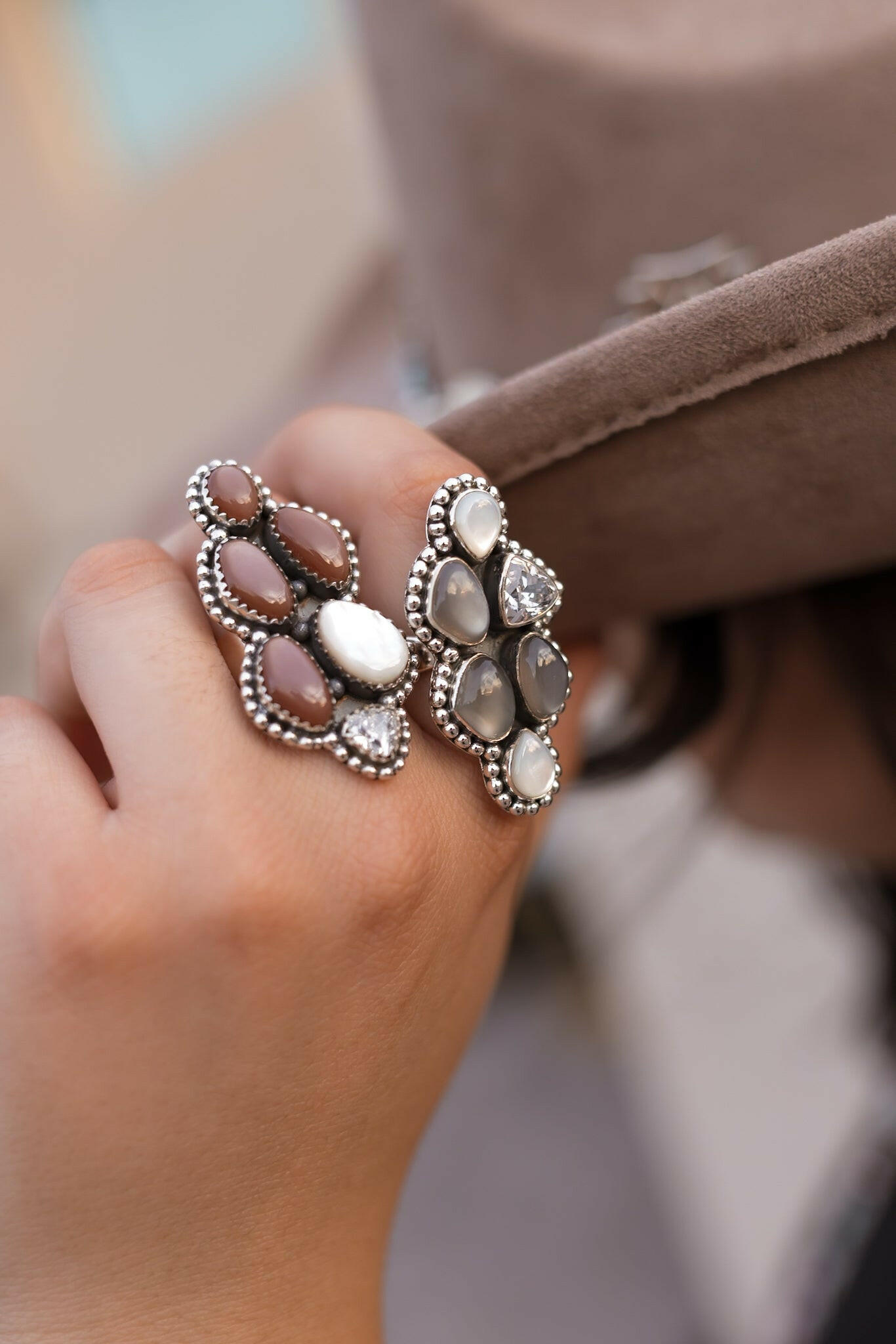 Kristyn's Cluster Crawler Stone Ring-Crawler Rings-Krush Kandy, Women's Online Fashion Boutique Located in Phoenix, Arizona (Scottsdale Area)
