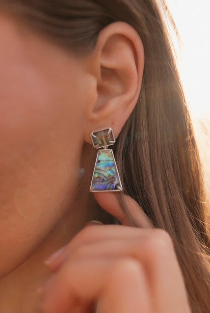 Serenity's Stone Slab Earrings-Earrings-Krush Kandy, Women's Online Fashion Boutique Located in Phoenix, Arizona (Scottsdale Area)