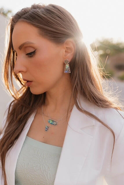 Serenity's Stone Slab Earrings-Earrings-Krush Kandy, Women's Online Fashion Boutique Located in Phoenix, Arizona (Scottsdale Area)