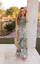 Justine Printed Wide Leg Pants-Pants-Krush Kandy, Women's Online Fashion Boutique Located in Phoenix, Arizona (Scottsdale Area)