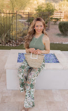 Justine Printed Wide Leg Pants-Pants-Krush Kandy, Women's Online Fashion Boutique Located in Phoenix, Arizona (Scottsdale Area)