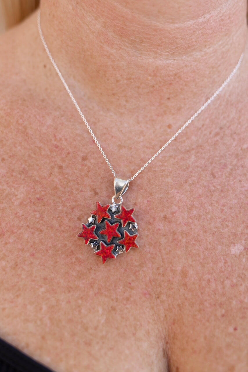 5 Star General Sterling Silver Pendant-Pendant Necklaces-Krush Kandy, Women's Online Fashion Boutique Located in Phoenix, Arizona (Scottsdale Area)