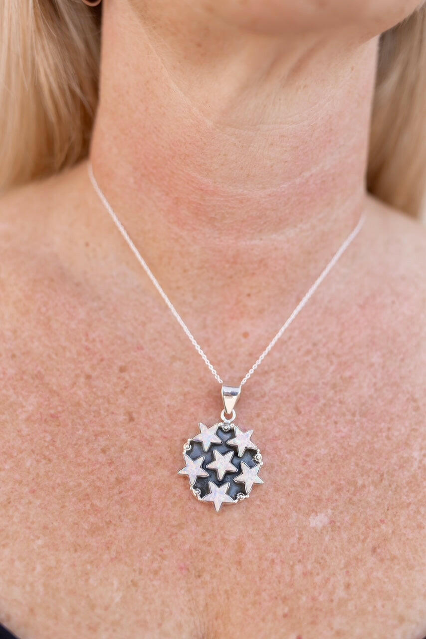 5 Star General Sterling Silver Pendant-Pendant Necklaces-Krush Kandy, Women's Online Fashion Boutique Located in Phoenix, Arizona (Scottsdale Area)