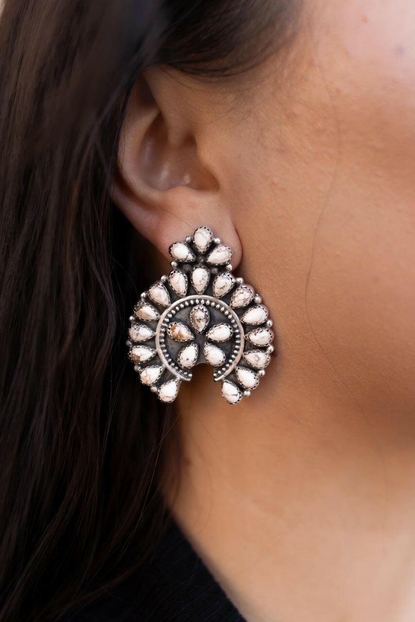 Crowned Concho Stud Earrings-Earrings-Krush Kandy, Women's Online Fashion Boutique Located in Phoenix, Arizona (Scottsdale Area)