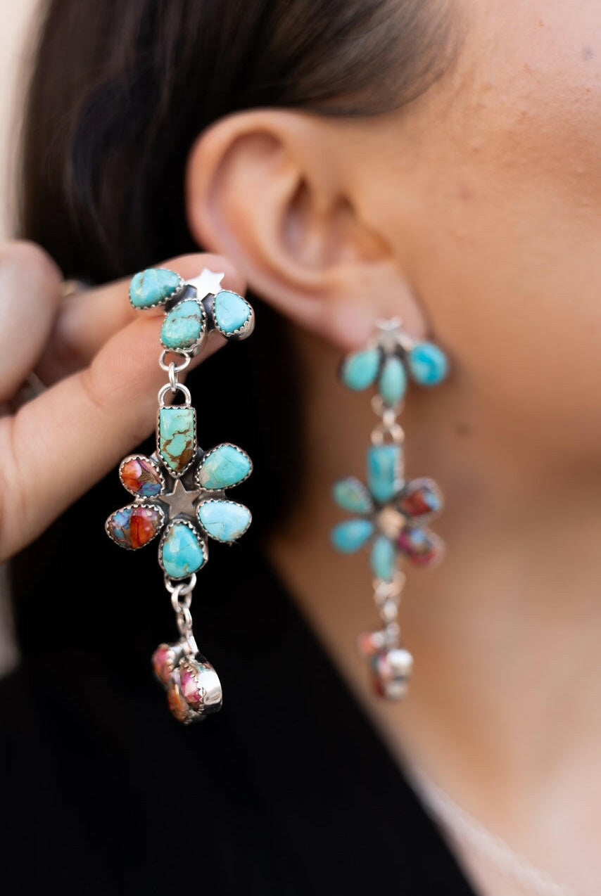 Dancing in a Field of Flowers Earrings-Drop Earrings-Krush Kandy, Women's Online Fashion Boutique Located in Phoenix, Arizona (Scottsdale Area)