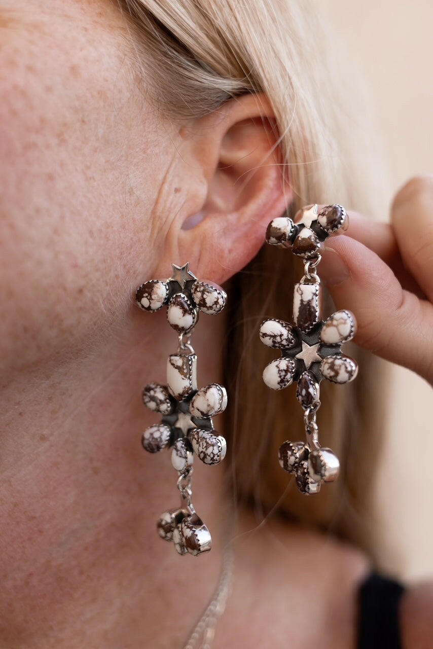 Dancing in a Field of Flowers Earrings-Drop Earrings-Krush Kandy, Women's Online Fashion Boutique Located in Phoenix, Arizona (Scottsdale Area)