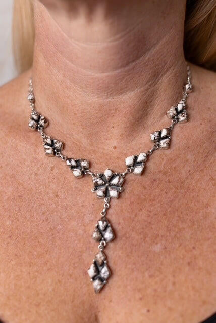 Favorite Design Stone Cluster Necklaces-Squash Blossom Necklaces-Krush Kandy, Women's Online Fashion Boutique Located in Phoenix, Arizona (Scottsdale Area)