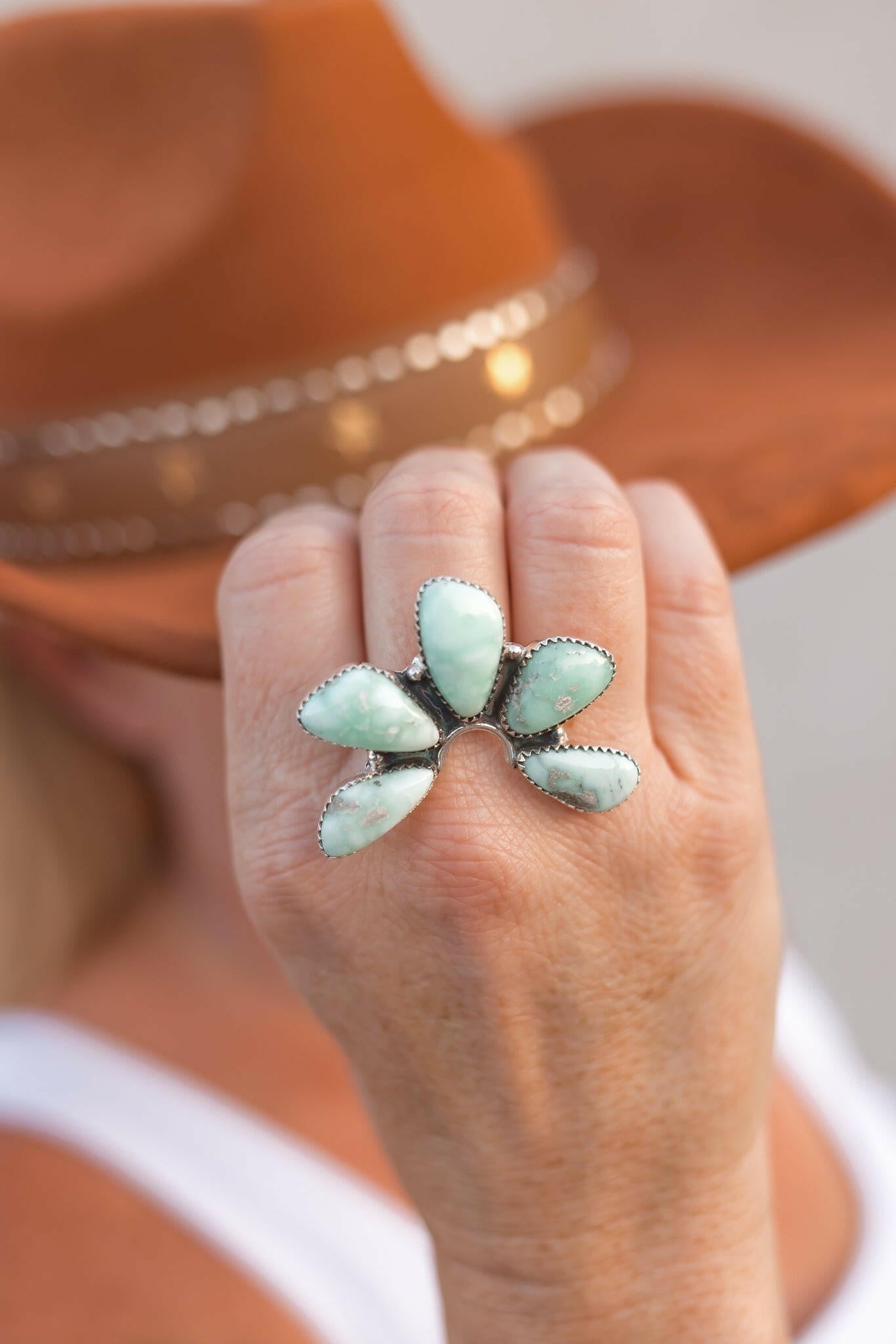 Paloma's Stone Necklace & Ring Set-Necklaces-Krush Kandy, Women's Online Fashion Boutique Located in Phoenix, Arizona (Scottsdale Area)