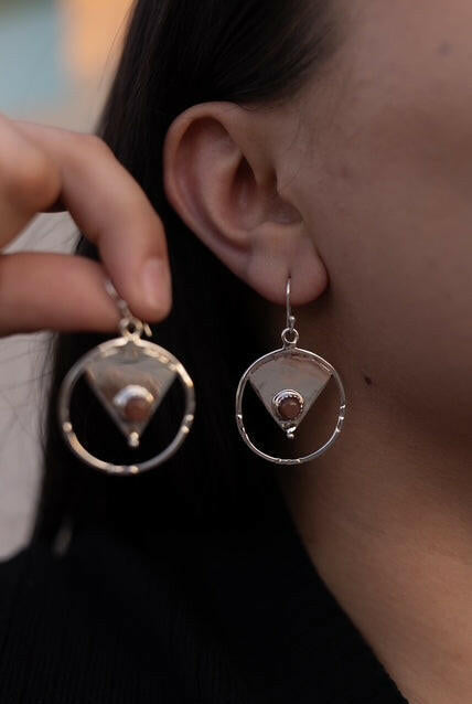 Sterling Silver Mini Single Stone Earrings | KKE-Stud Earrings-Krush Kandy, Women's Online Fashion Boutique Located in Phoenix, Arizona (Scottsdale Area)