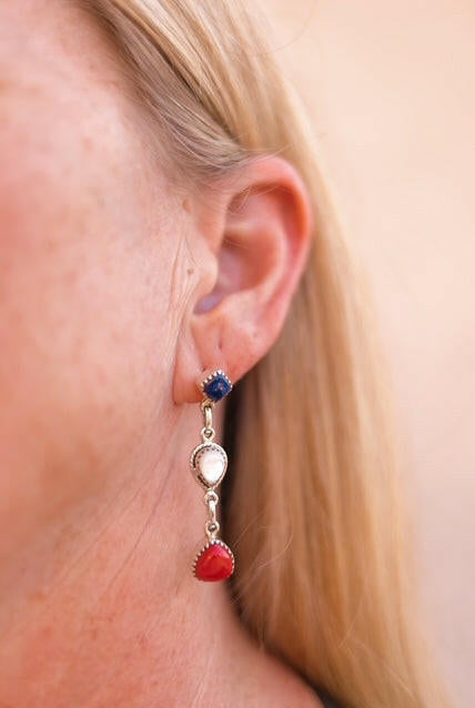 Red Sky Flashers Earrings-Earrings-Krush Kandy, Women's Online Fashion Boutique Located in Phoenix, Arizona (Scottsdale Area)