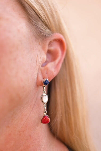 Red Sky Flashers Earrings-Earrings-Krush Kandy, Women's Online Fashion Boutique Located in Phoenix, Arizona (Scottsdale Area)