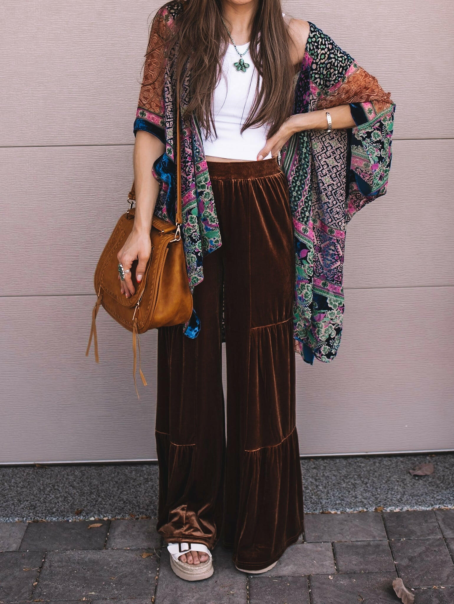 Bohemian Burnout Velvet Kimono-Kimonos-Krush Kandy, Women's Online Fashion Boutique Located in Phoenix, Arizona (Scottsdale Area)