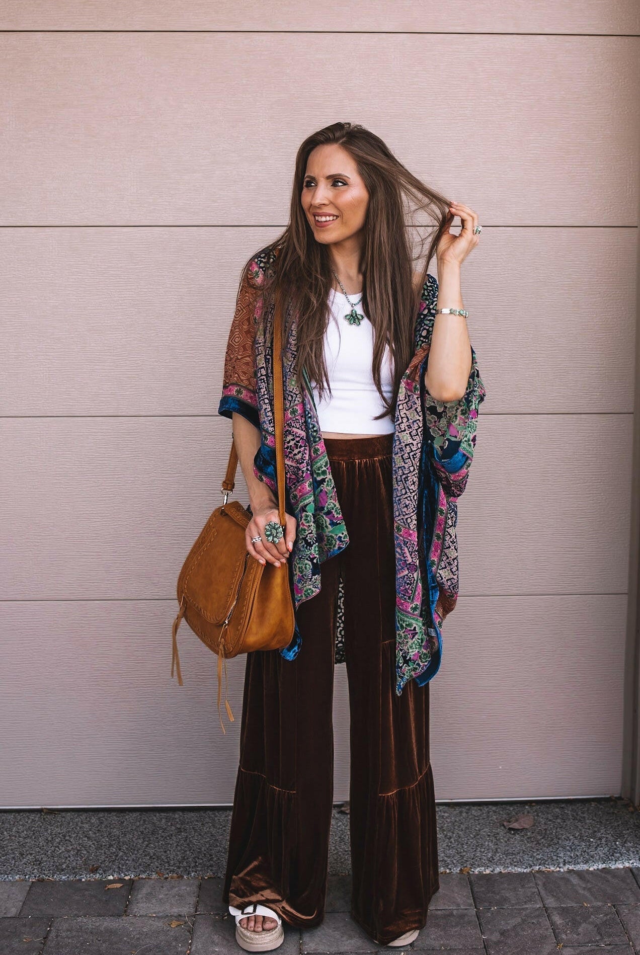 Bohemian Burnout Velvet Kimono-Kimonos-Krush Kandy, Women's Online Fashion Boutique Located in Phoenix, Arizona (Scottsdale Area)