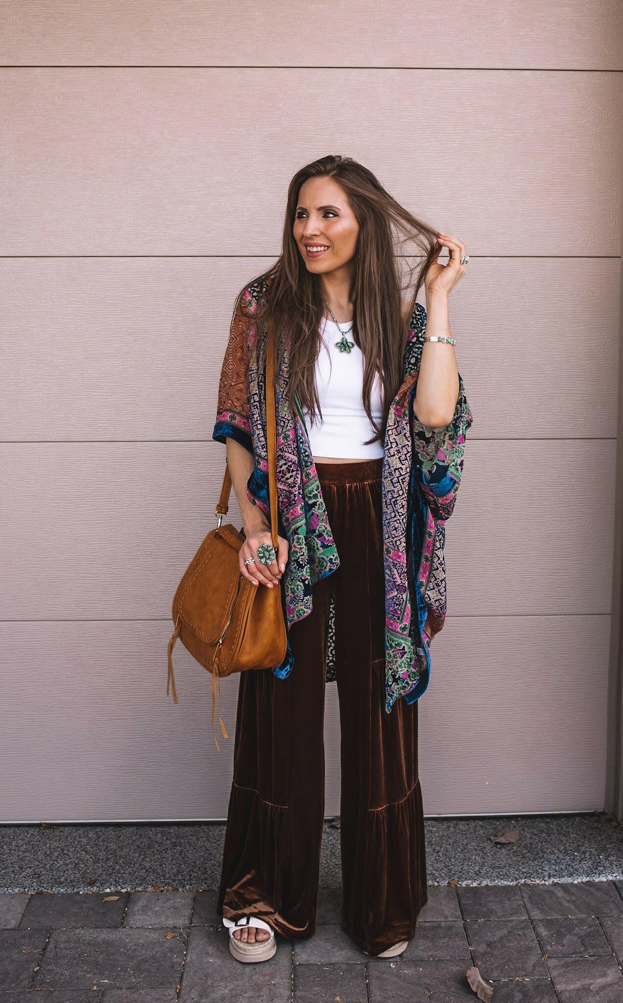 Bohemian Burnout Velvet Kimono-Kimonos-Krush Kandy, Women's Online Fashion Boutique Located in Phoenix, Arizona (Scottsdale Area)