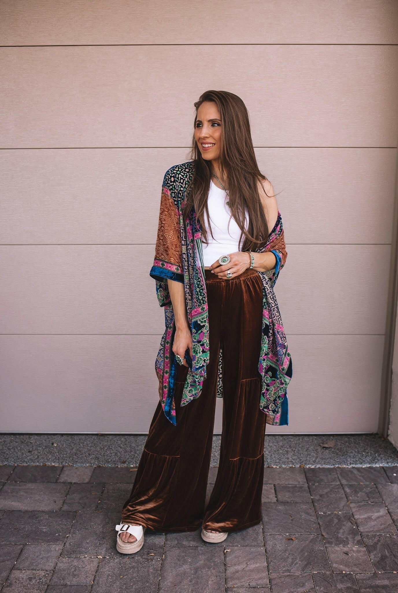 Bohemian Burnout Velvet Kimono-Kimonos-Krush Kandy, Women's Online Fashion Boutique Located in Phoenix, Arizona (Scottsdale Area)