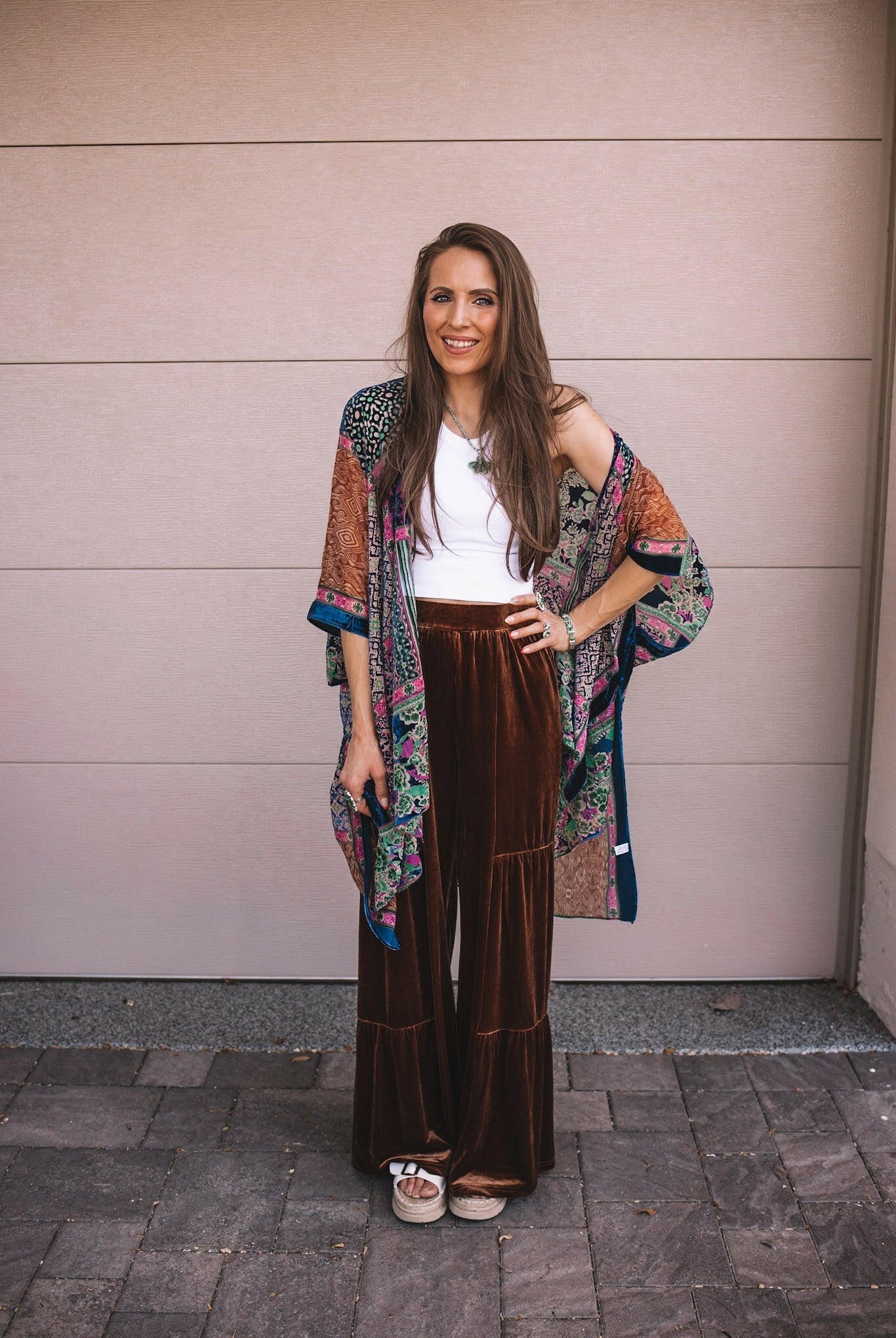 Bohemian Burnout Velvet Kimono-Kimonos-Krush Kandy, Women's Online Fashion Boutique Located in Phoenix, Arizona (Scottsdale Area)