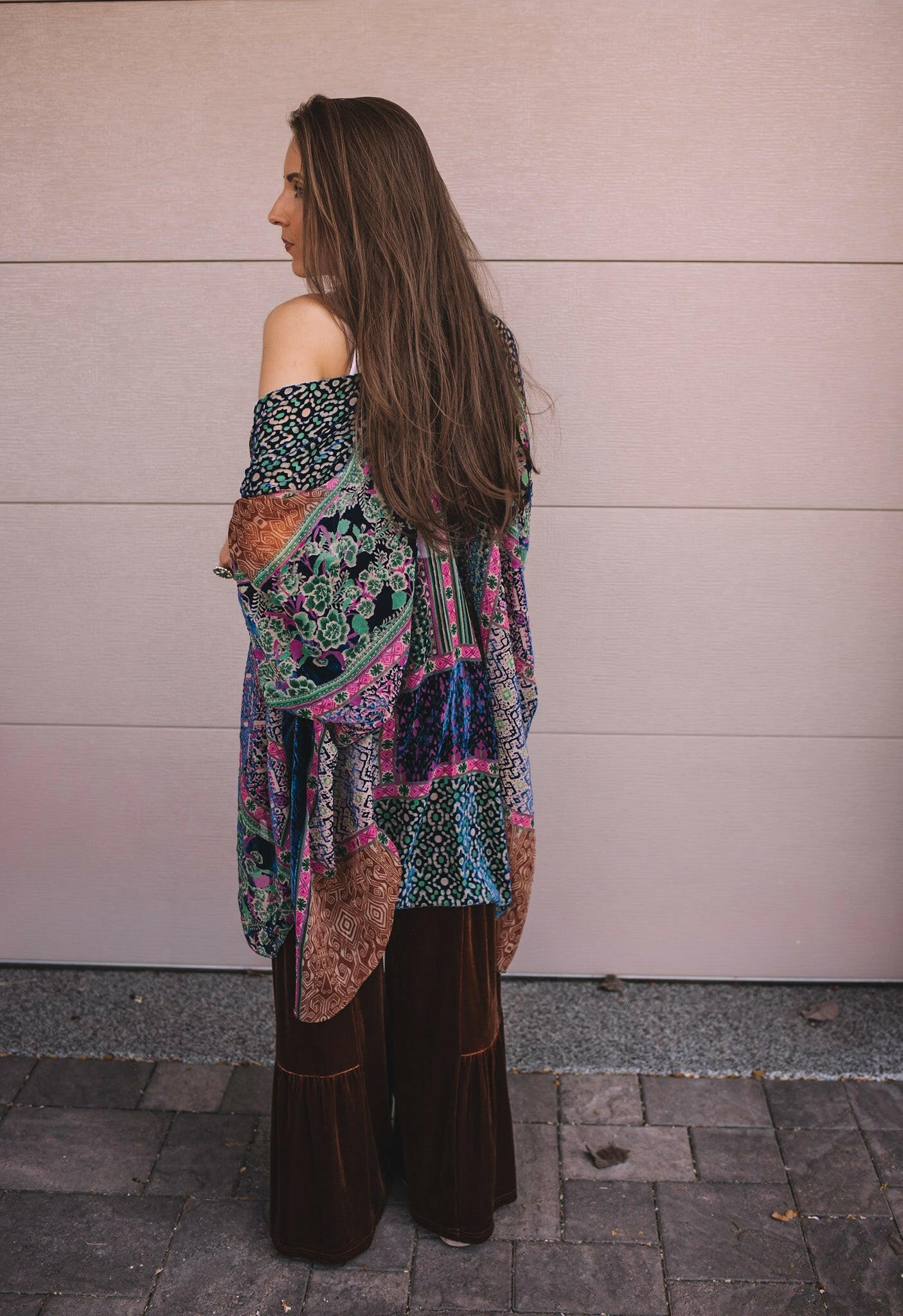 Bohemian Burnout Velvet Kimono-Kimonos-Krush Kandy, Women's Online Fashion Boutique Located in Phoenix, Arizona (Scottsdale Area)