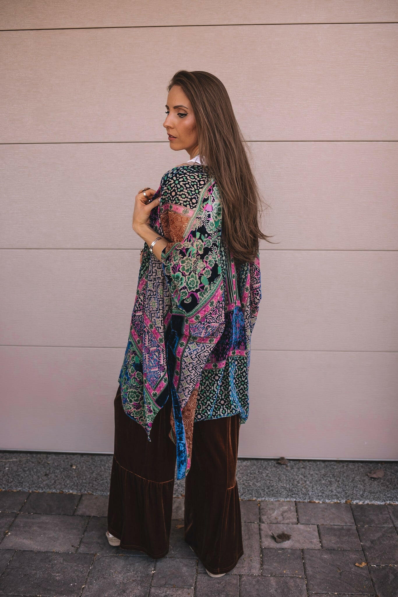 Bohemian Burnout Velvet Kimono-Kimonos-Krush Kandy, Women's Online Fashion Boutique Located in Phoenix, Arizona (Scottsdale Area)