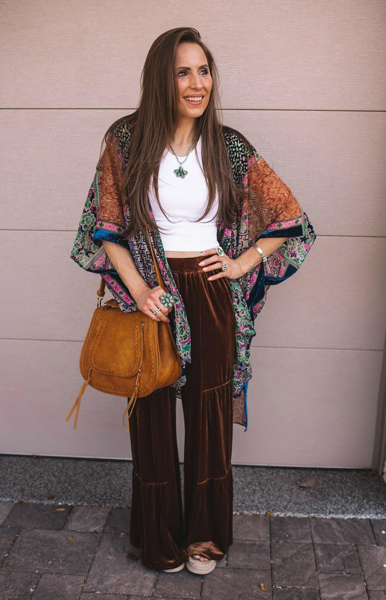 Brooke Velvet Ruffle Hem Wide Leg Pants-Pants-Krush Kandy, Women's Online Fashion Boutique Located in Phoenix, Arizona (Scottsdale Area)