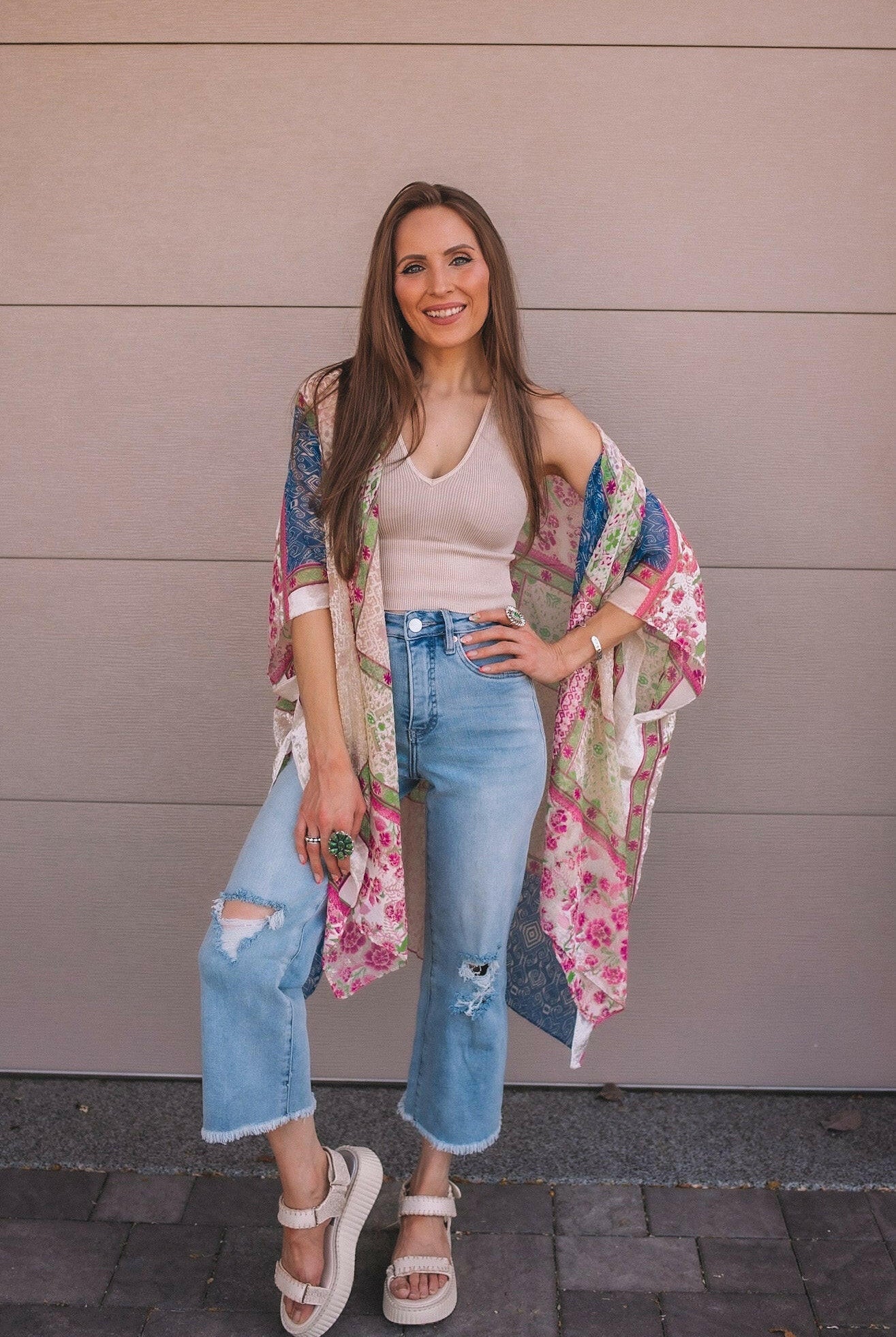 RfM Full Size Tummy Control High Waist Raw Hem Distressed Jeans-Krush Kandy, Women's Online Fashion Boutique Located in Phoenix, Arizona (Scottsdale Area)