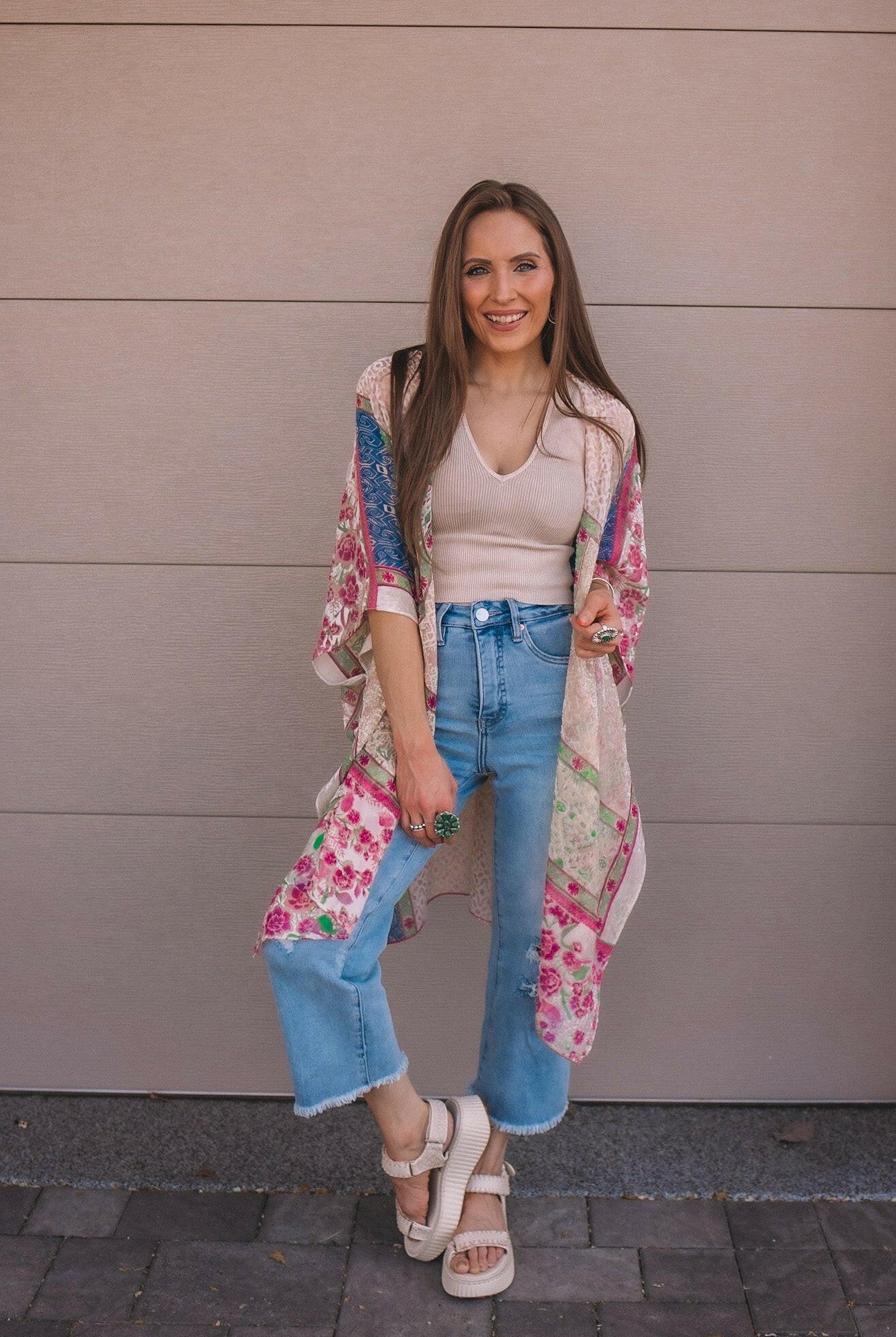 RfM Full Size Tummy Control High Waist Raw Hem Distressed Jeans-Krush Kandy, Women's Online Fashion Boutique Located in Phoenix, Arizona (Scottsdale Area)