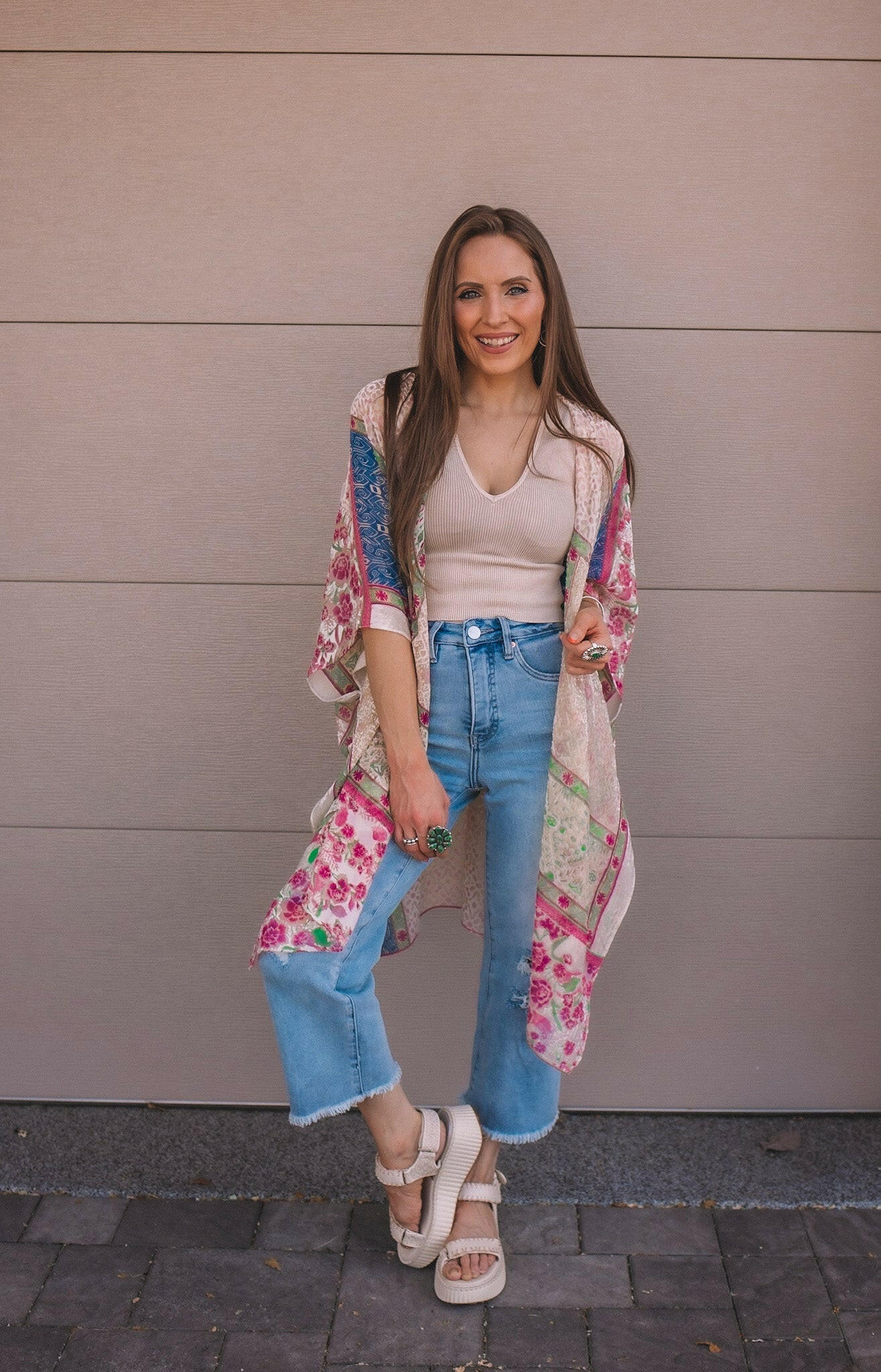 RfM Full Size Tummy Control High Waist Raw Hem Distressed Jeans-Krush Kandy, Women's Online Fashion Boutique Located in Phoenix, Arizona (Scottsdale Area)