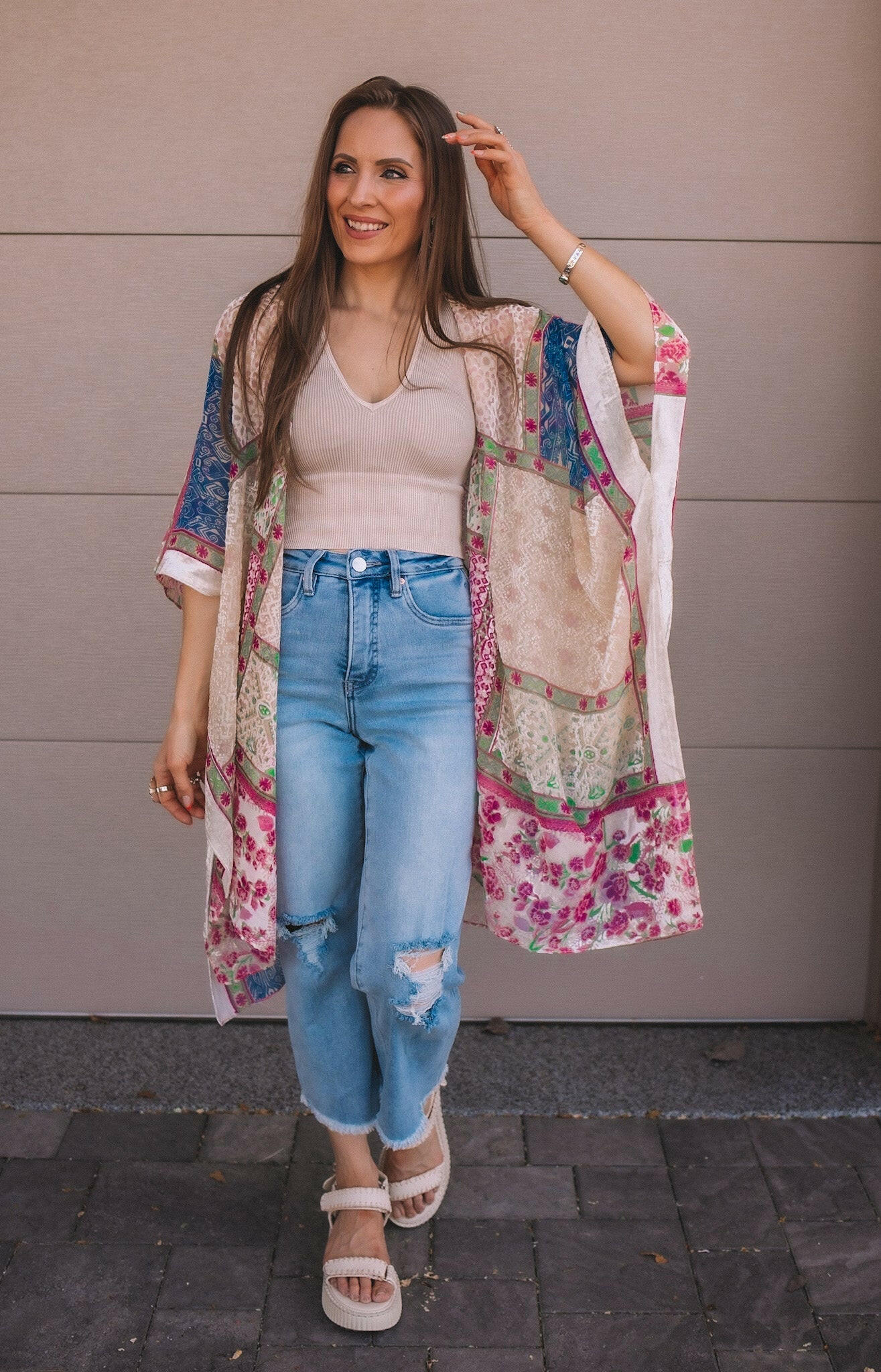 Bohemian Burnout Velvet Kimono-Kimonos-Krush Kandy, Women's Online Fashion Boutique Located in Phoenix, Arizona (Scottsdale Area)