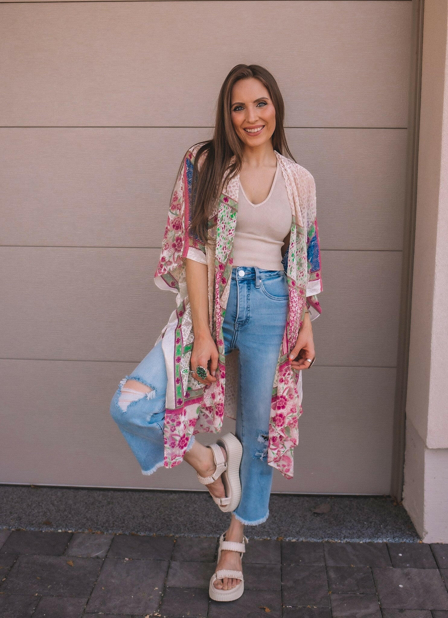 Bohemian Burnout Velvet Kimono-Kimonos-Krush Kandy, Women's Online Fashion Boutique Located in Phoenix, Arizona (Scottsdale Area)