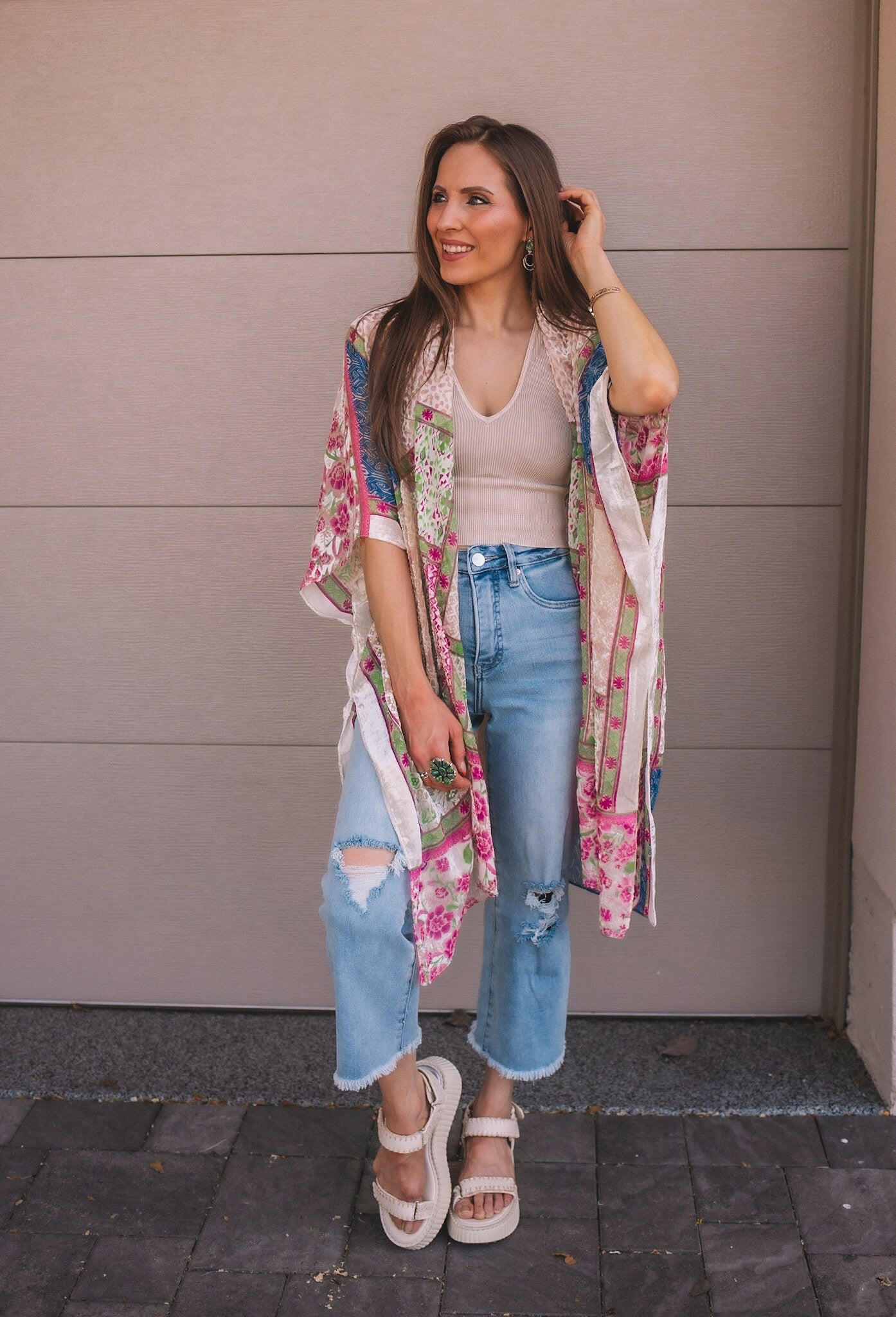 Bohemian Burnout Velvet Kimono-Kimonos-Krush Kandy, Women's Online Fashion Boutique Located in Phoenix, Arizona (Scottsdale Area)