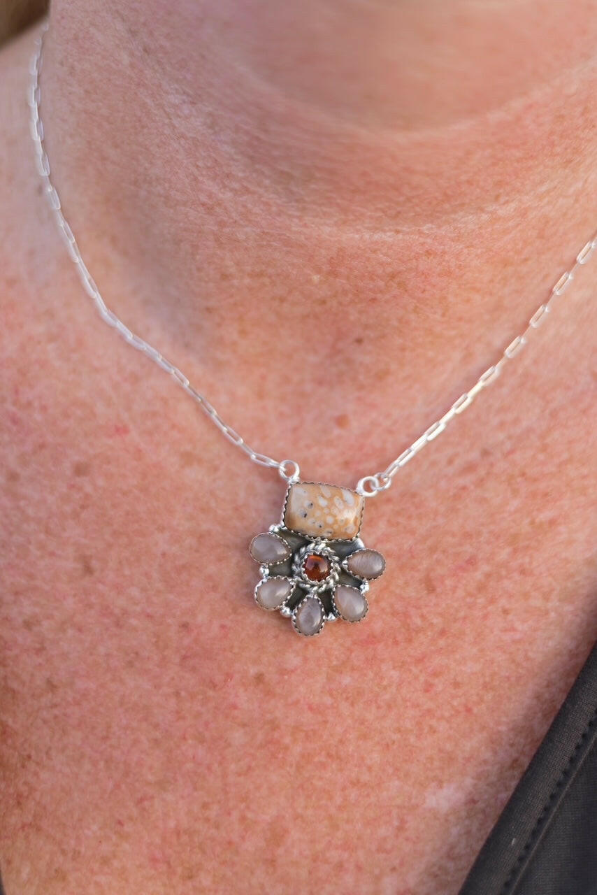 Bambi & Amber Stone Necklaces-Chain Necklaces-Krush Kandy, Women's Online Fashion Boutique Located in Phoenix, Arizona (Scottsdale Area)