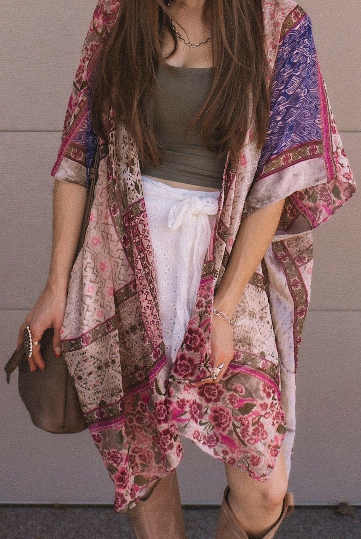 Bohemian Burnout Velvet Kimono-Kimonos-Krush Kandy, Women's Online Fashion Boutique Located in Phoenix, Arizona (Scottsdale Area)