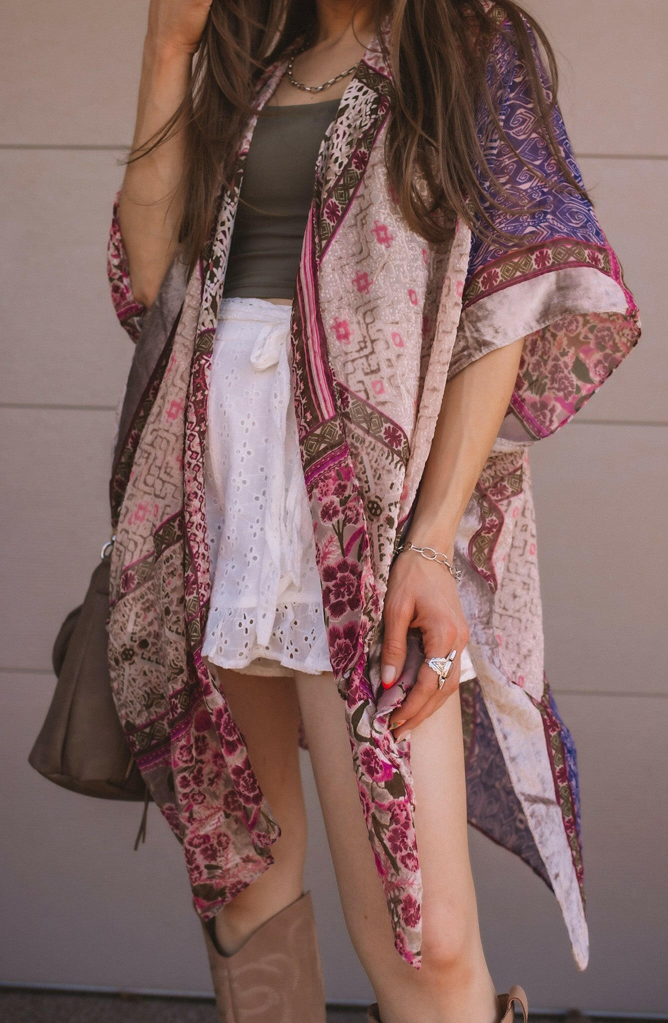 Bohemian Burnout Velvet Kimono-Kimonos-Krush Kandy, Women's Online Fashion Boutique Located in Phoenix, Arizona (Scottsdale Area)