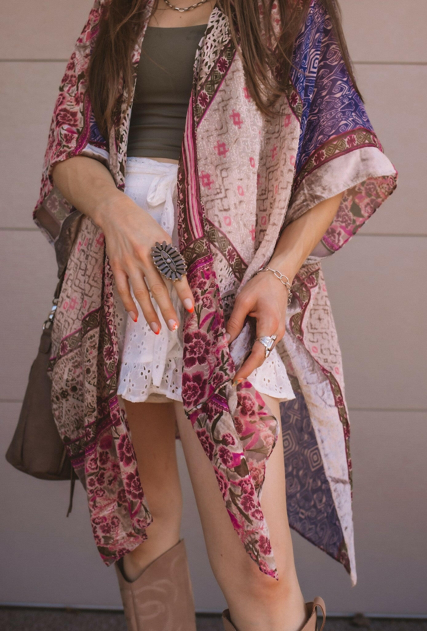 Bohemian Burnout Velvet Kimono-Kimonos-Krush Kandy, Women's Online Fashion Boutique Located in Phoenix, Arizona (Scottsdale Area)