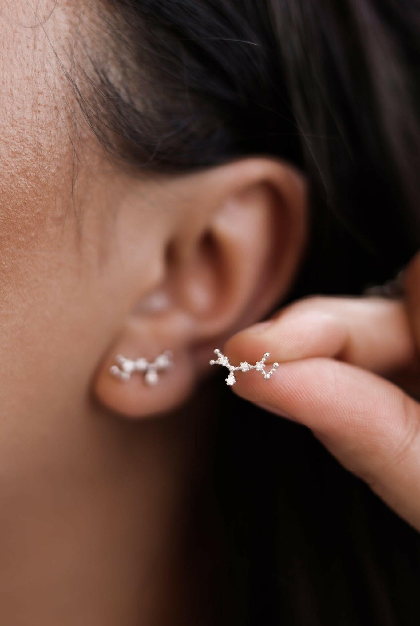 925 Sterling Silver CZ Constellation Stud Earrings-Earrings-Krush Kandy, Women's Online Fashion Boutique Located in Phoenix, Arizona (Scottsdale Area)