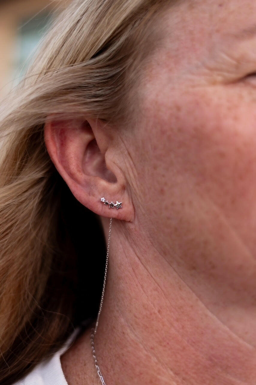 Sterling Silver Tassel Trend Threader Earrings-Earrings-Krush Kandy, Women's Online Fashion Boutique Located in Phoenix, Arizona (Scottsdale Area)