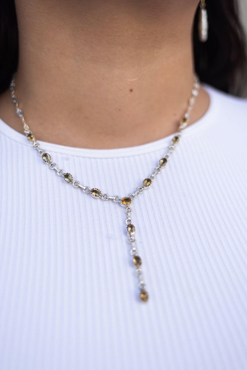 One Of A Kind Crystal Necklaces-Chain Necklaces-Krush Kandy, Women's Online Fashion Boutique Located in Phoenix, Arizona (Scottsdale Area)