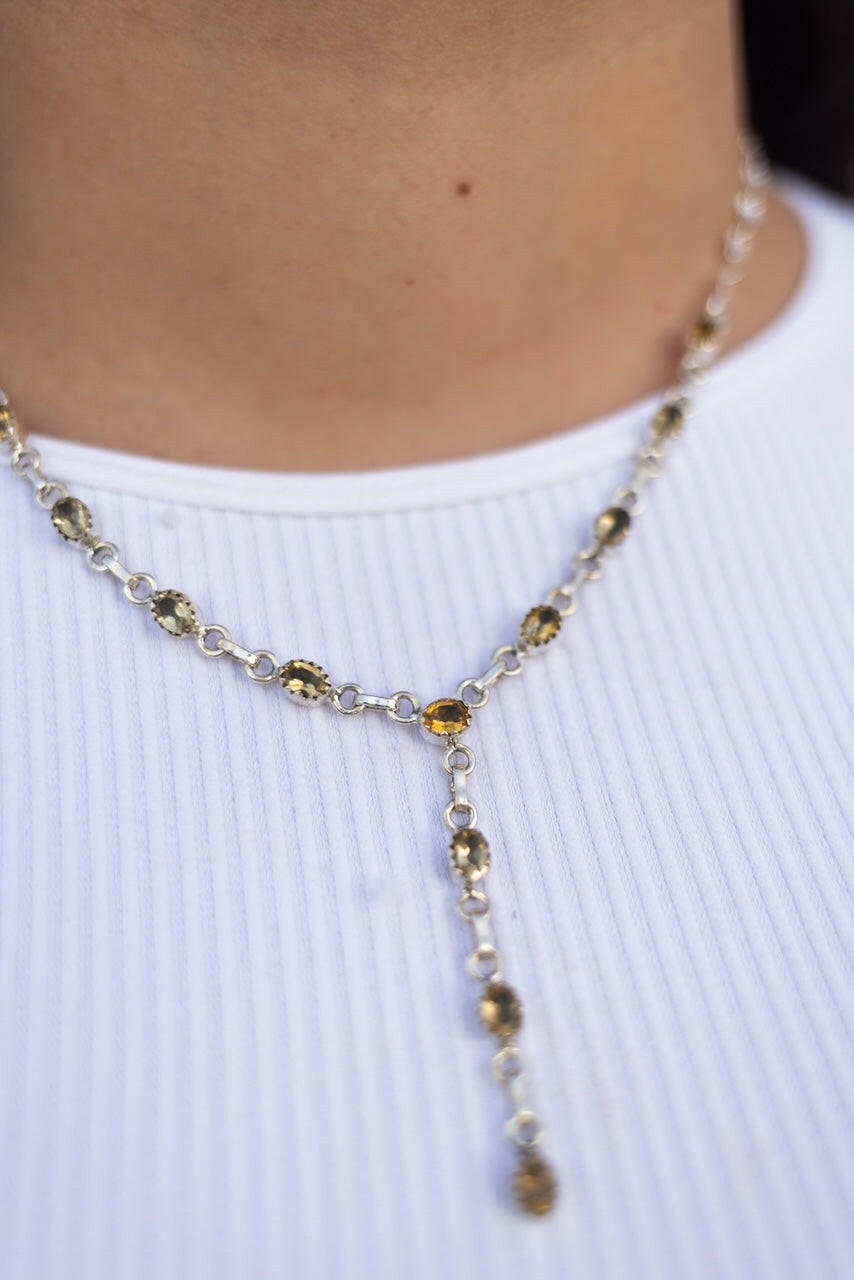 One Of A Kind Crystal Necklaces-Chain Necklaces-Krush Kandy, Women's Online Fashion Boutique Located in Phoenix, Arizona (Scottsdale Area)