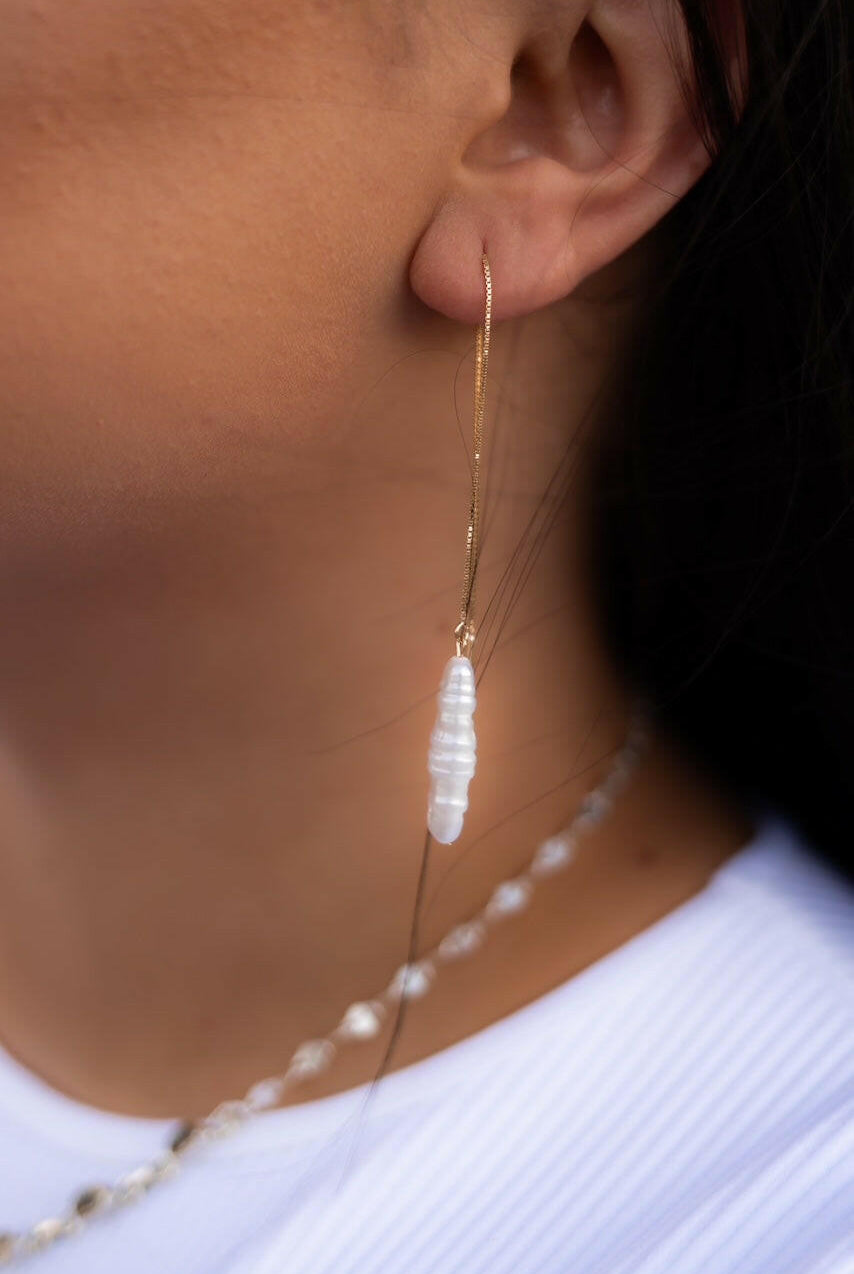 Chic Pearl Tassel Threader Earrings-Earrings-Krush Kandy, Women's Online Fashion Boutique Located in Phoenix, Arizona (Scottsdale Area)