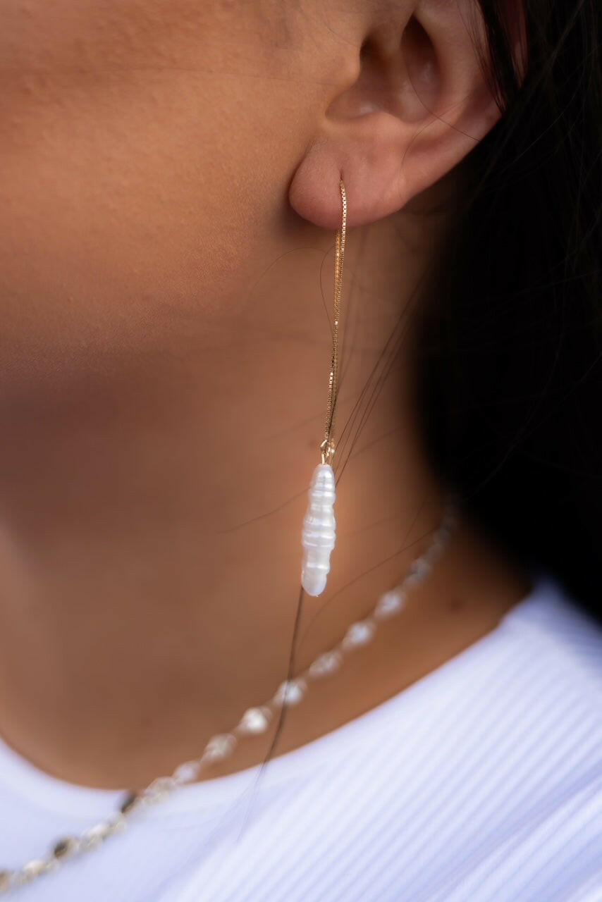 Chic Pearl Tassel Threader Earrings-Earrings-Krush Kandy, Women's Online Fashion Boutique Located in Phoenix, Arizona (Scottsdale Area)
