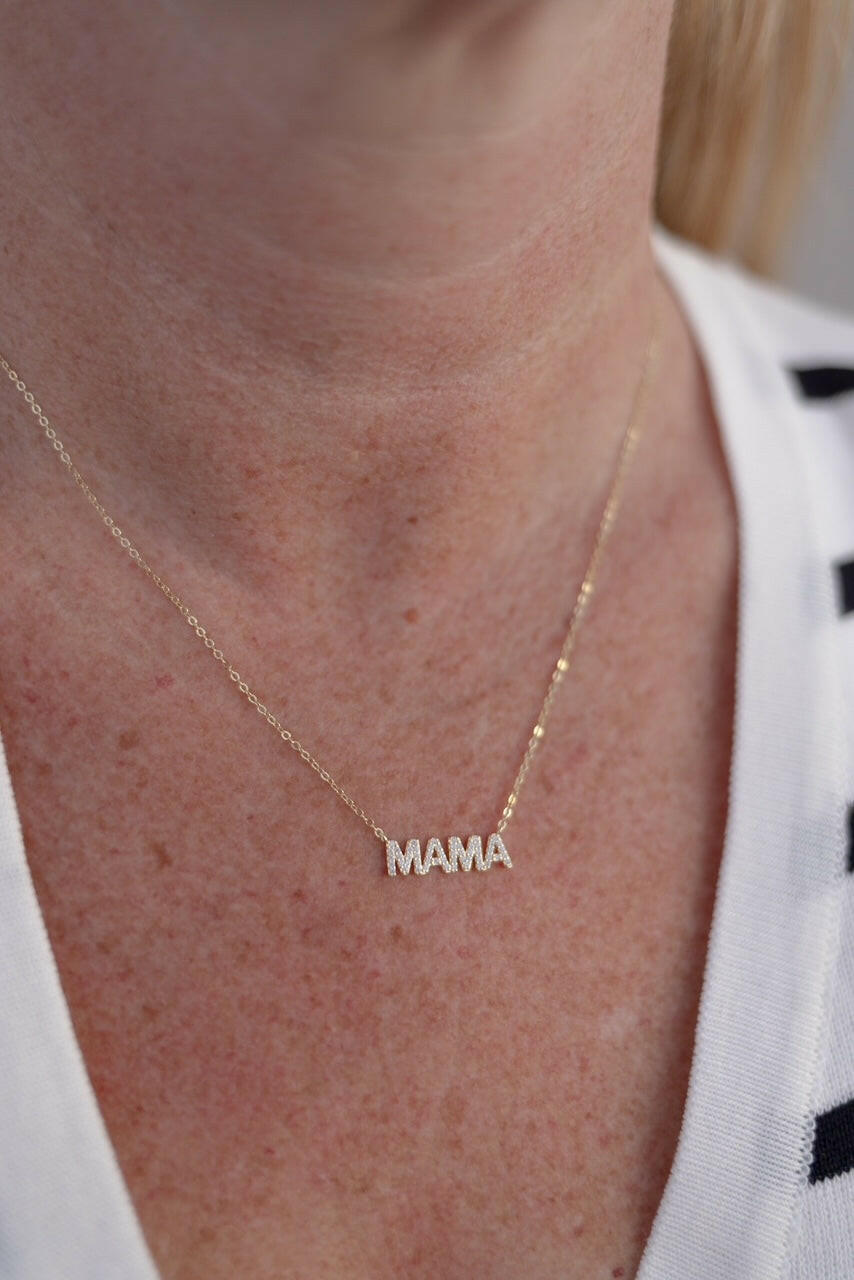 MAMA Necklace-Chain Necklaces-Krush Kandy, Women's Online Fashion Boutique Located in Phoenix, Arizona (Scottsdale Area)