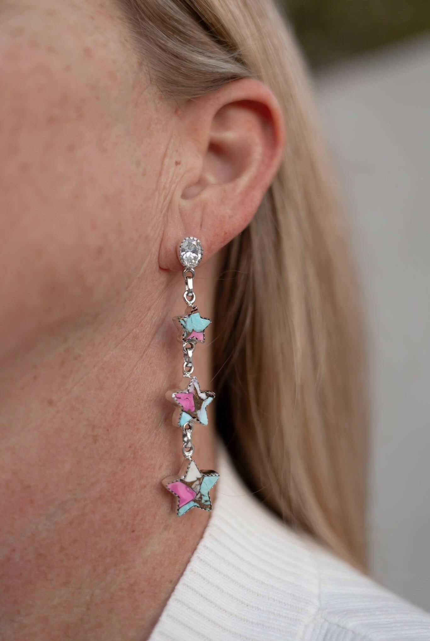 Shooting Star Cotton Candy Earrings-Earrings-Krush Kandy, Women's Online Fashion Boutique Located in Phoenix, Arizona (Scottsdale Area)