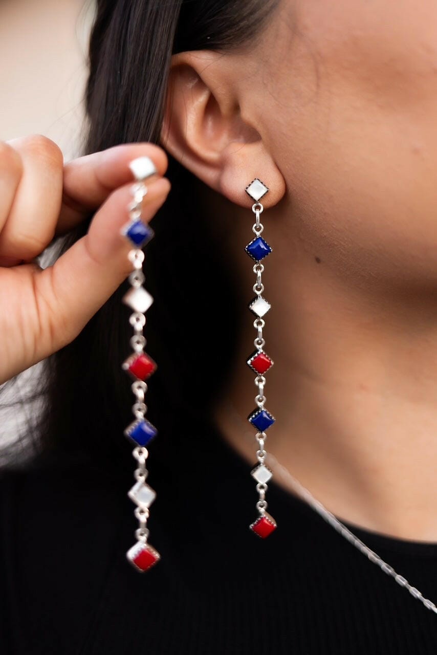 White Dawn Dangles-Earrings-Krush Kandy, Women's Online Fashion Boutique Located in Phoenix, Arizona (Scottsdale Area)