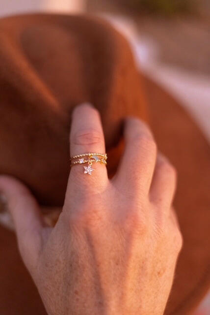 Cubic Zirconia Pentagram Minimalist Stackable Ring-Rings-Krush Kandy, Women's Online Fashion Boutique Located in Phoenix, Arizona (Scottsdale Area)