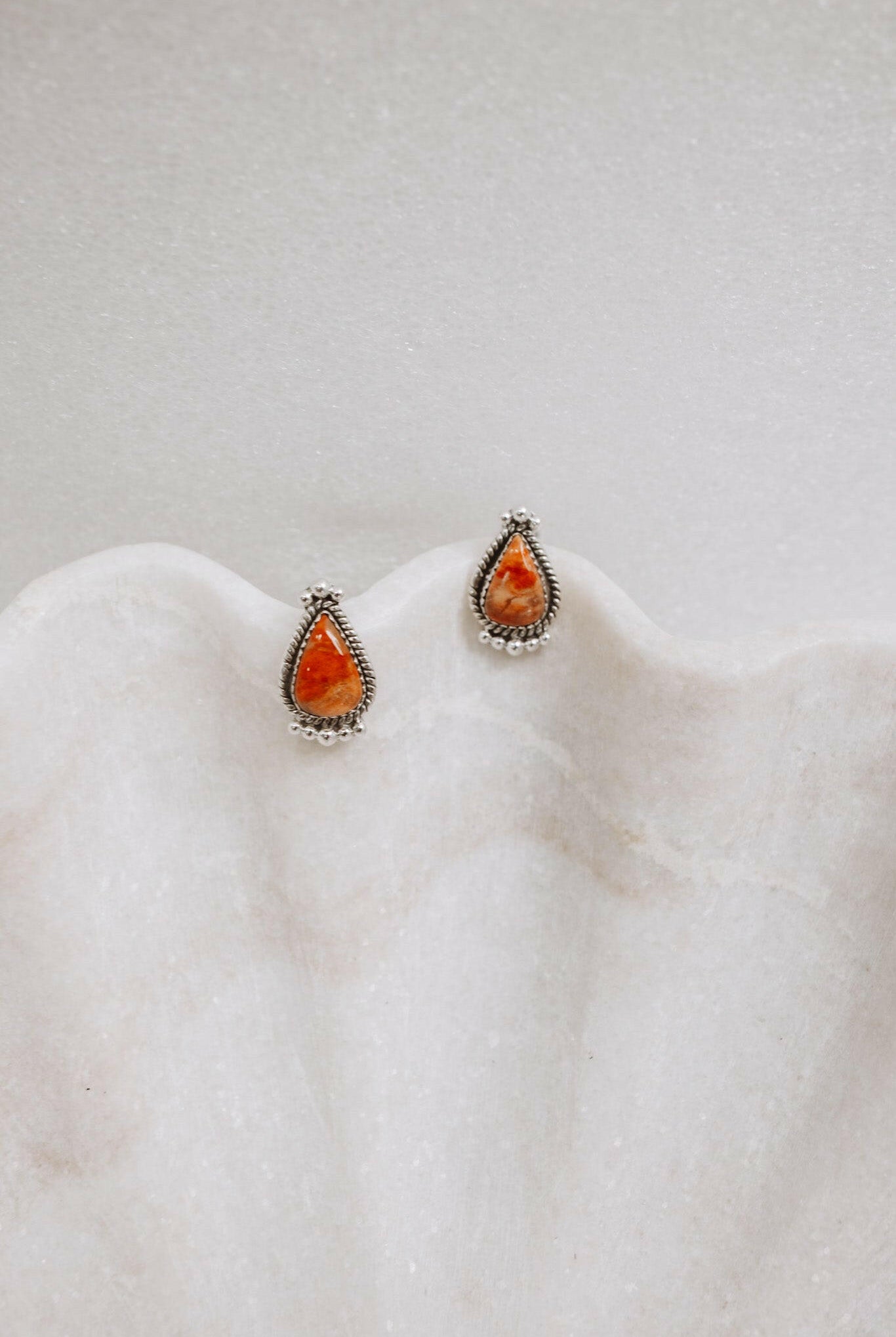 Mini Twisted Rope Single Stone Sterling Silver Studs-Stud Earrings-Krush Kandy, Women's Online Fashion Boutique Located in Phoenix, Arizona (Scottsdale Area)