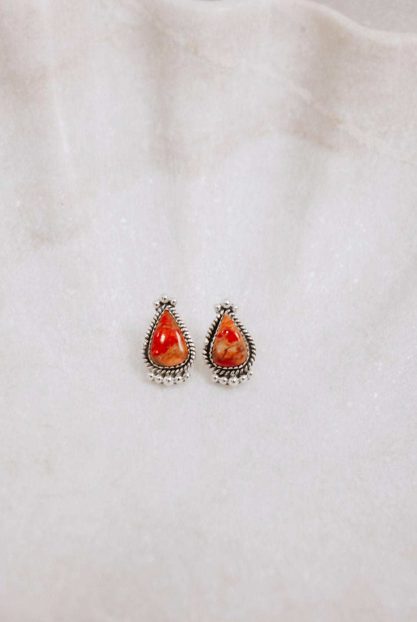 Mini Twisted Rope Single Stone Sterling Silver Studs-Stud Earrings-Krush Kandy, Women's Online Fashion Boutique Located in Phoenix, Arizona (Scottsdale Area)