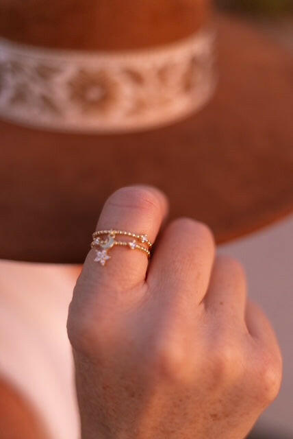 Cubic Zirconia Pentagram Minimalist Stackable Ring-Rings-Krush Kandy, Women's Online Fashion Boutique Located in Phoenix, Arizona (Scottsdale Area)