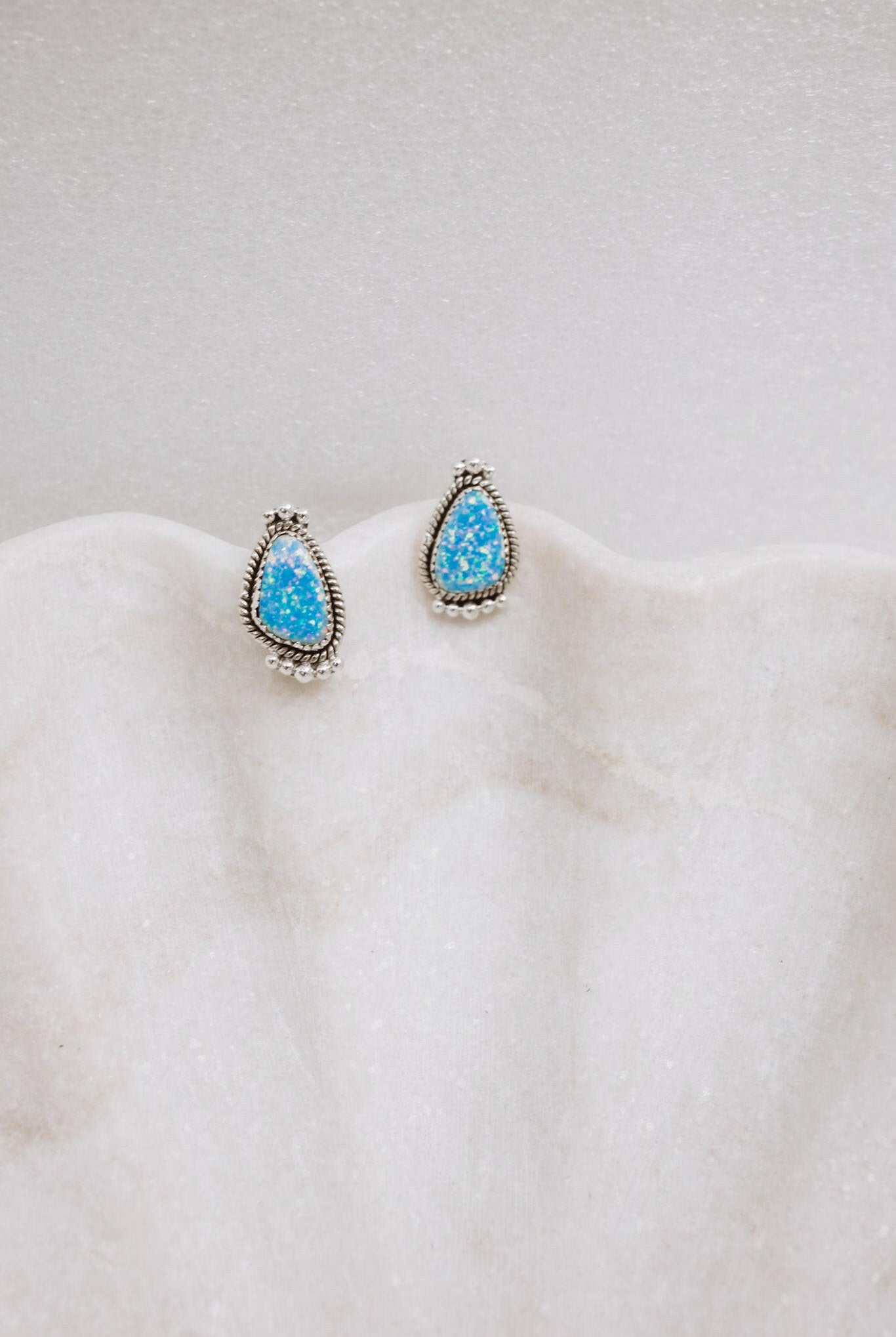 Mini Twisted Rope Single Stone Sterling Silver Studs-Stud Earrings-Krush Kandy, Women's Online Fashion Boutique Located in Phoenix, Arizona (Scottsdale Area)